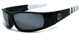 Choppers Bikers Mens Sunglasses   Black (White) / Black Lens C45