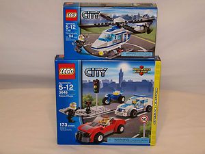 LEGO CITY POLICE CHASE SPECIAL EDITION 3648 + POLICE HELICOPTER 7741 