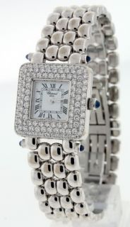 chopard classic 18k white gold ladies diamond watch