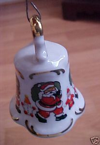 Santa Claus Bell Chrismas Tree Ornament from Germany