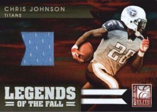 Chris Johnson 2011 Donruss Elite 4 Game Used Jersey 068 299 J8904 