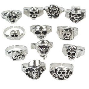   Pirate Skull Rings Party Favors Lot Costume Jewelry Childrens