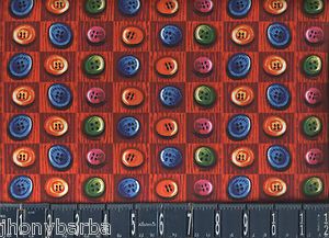 BUTTONS CORDUROY CHECKERBOARD SEWING NOTION on 100 COTTON FABRIC Sold 