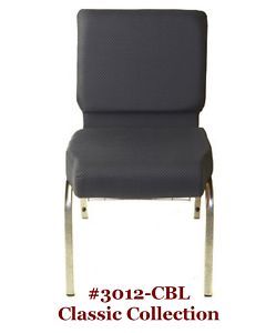 Church Chairs NEW Blue Stackable Classic Collection w Pocket SAVE IN 