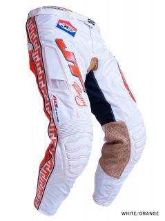 JT Racing Classick Pants   White/Orange 2012   