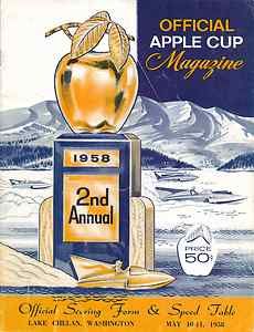 1958 APPLE CUP / Lake Chelan unlimited hydroplane PROGRAM 