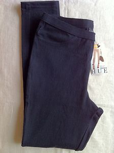 NWT Hue Chino Chic Skimmer Leggings XS Black Only one left NEW