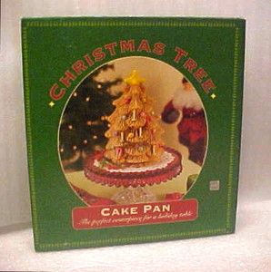   Ware Stand Up Christmas Tree Cake Pan w Box Recipe Perfect Centerpiece