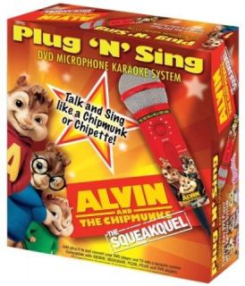   MM208A Alvin & The Chipmunks Plug N Sing Microphone w/30 Songs on DVD