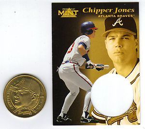 1997 Pinnacle Mint Chipper Jones Card Coin No 9 of 30