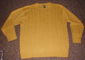 Nice Mens Yellow Sweater XXL Ron Chereskin 100 Acrylic