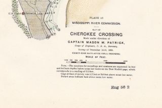 Trail of Tears Cherokee Crossing Missouri Mississippi River 1900 Map 