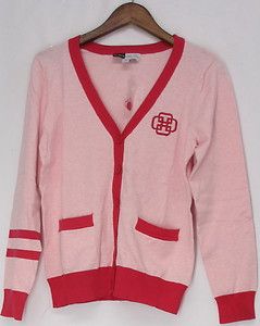 Simply Chloe Dao Sz XS Cardigan Sweater with Long Sleeves Heather Pink 