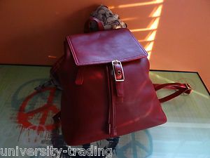 COACH Red Hot Leather Backpack Legacy Large Daypack Shoulder 