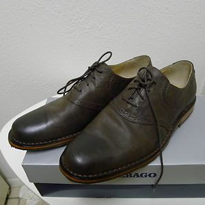 Sebago Storrow dark brown leather wingtip decor laceup oxford shoes 