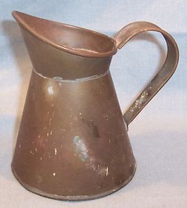 Darling Small Vintage Brass Pitcher Whandle Nice Patina