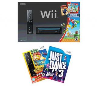 Nintendo Wii 2012 Bundle Just Dance 3, FlingSmash, Accessories