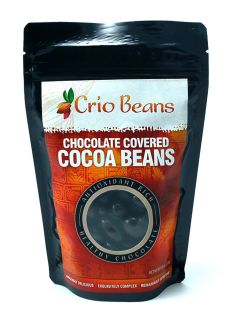 Crio Beans Chocolate Covered Cocoa Cacao Beans 8 oz Packageyum