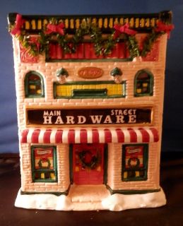 1992 CHRISTMAS VALLEY MAINSTREET COLLECTION HARDWARE STORE EUC