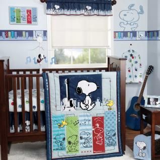  Hop Snoopy 3 Piece Baby Crib Bedding Set by Bedtime Originals