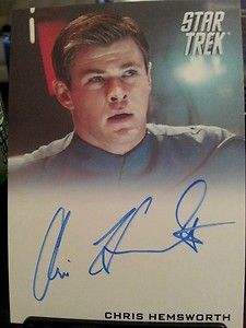 Chris Hemsworth 2009 Autographed Star Trek Card