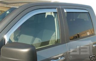 Dodge RAM Quad Cab Chrome Window Visors Vents 2009 2010