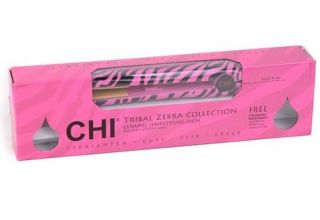 Tribal Chi Zebra Collection 1 Flat Straightening Hair Style Iron Hot