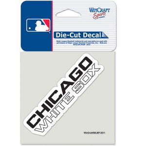 Chicago White Sox Script Die Cut Car Sticker MLB Decal 4 x 4 Colored