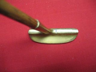 Spaulding Chicopee Classic Putter Fine Shape New Leather Grip Hickory