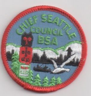 Chief Seattle Council BSA 2 1 2 Round Patch