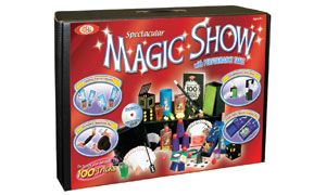 Childrens Kids Magic Show Suitcase Kit Set Toy Game Table Hat DVD 100
