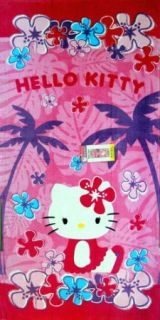 Hello Kitty Beach Towel Beach Towel Bathroom 28x58 in 100 Cotton Bath