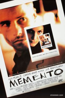 Memento Movie Poster 2001 Guy Pierce Christopher Nolan