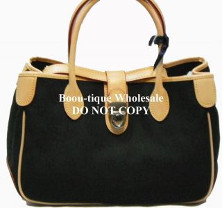 Dooney Bourke Black Brown Blended Signature Shadow Small Double Handle