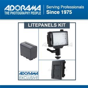 Litepanels Micro On Camera Dimmable 5600K LED Video Light   Bundle