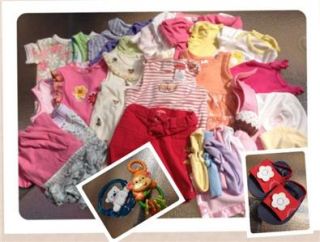 32pc Lot of Baby Girl Clothing Gap Gymboree Carters Old Navy Sz NB 3 6