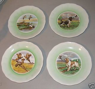  4 Clarice Cliff Royal Staffordshire Game Plates