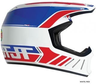 JT Racing ALS2 Full Face Helmet   White/Red 2012