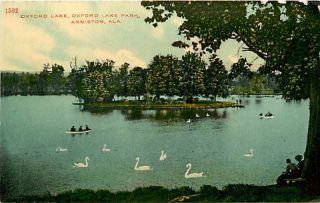 Alabama Al Anniston Oxford Lake Oxford Lake Park Early Postcard