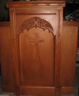 VINTAGE CHURCH AMERICAN SEATING CO PODIUM PULPIT LECTURE STAND WITH
