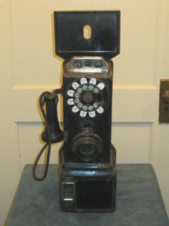 Vintage 3 Coin Operated Telephone for Parts or Repair
