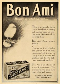 1909 Ad Bon Ami Soap Cleaning Products Baby Chick   ORIGINAL