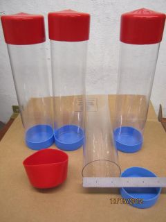Clear plastic shipping or storage tubes QTY 4 x 12 or QTY 3 x 16