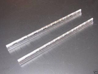 Clear Acrylic Spring Piano Hinge 12 Long One Pair