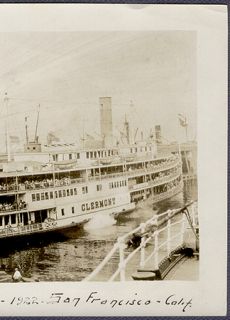 Rare photograph STEAMSHIP CLERMONT 1922 passenger ferry San