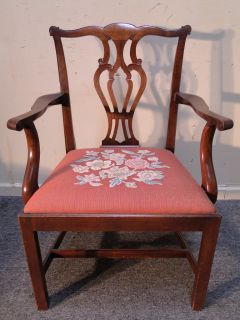 Seybolt Cleland Solid Mahogany Arm Chair