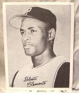 roberto clemente pittsburgh pirates on real 8 5 x 11 artist canvas