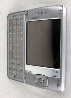 htc 8125 silver cingular cell phone qwerty keyboard small enough to