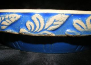 Vintage Clay City Pottery Indiana 10 USA Blue Glaze Stoneware Pie Dish