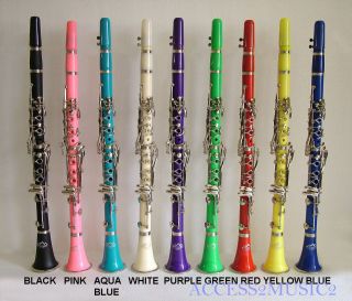  white blue aqua blue and pink color clarinets are not available right